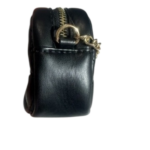 Studio Badgley Mischka Quilted Crossbody Bag Black Gold Chain - Picture 6 of 16